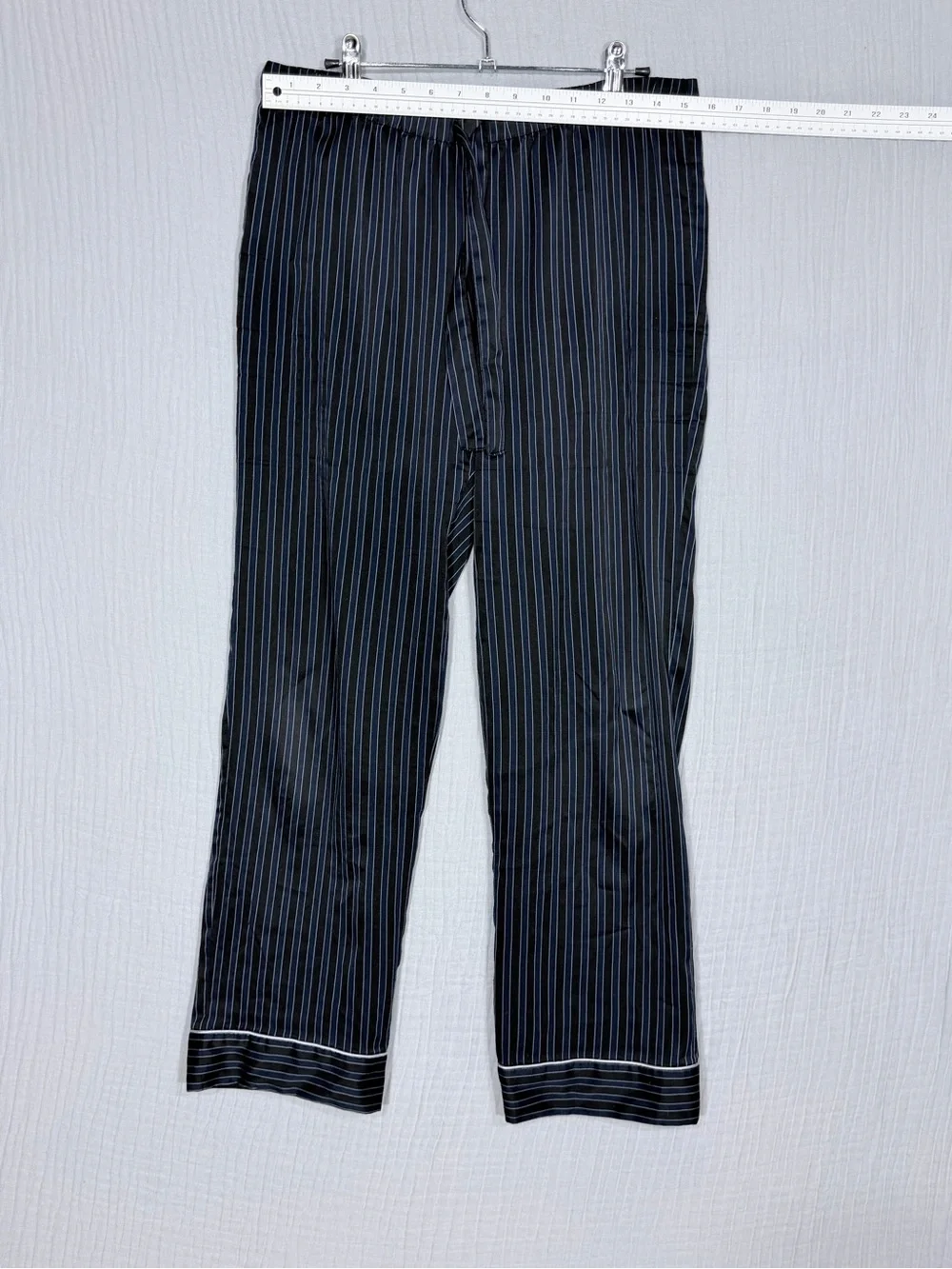 Victoria’s Secret Black Pinstripe Satin Pajama SET | Button Front | Size M